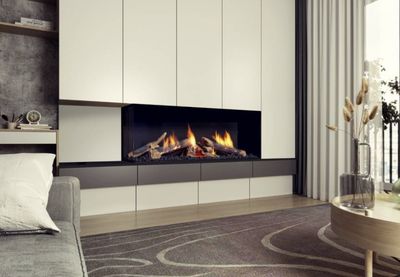 Ortal: Two Sided Corner Fireplace 60H - Double Glass