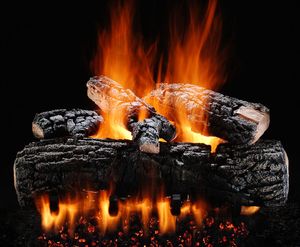 Hargrove: 18" Blazing Pecan Charred Log Set
