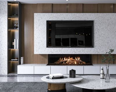 Ortal: Two Sided Corner Fireplace 60