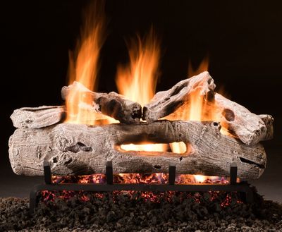 Hargrove: 18" Driftwood Fresh Cut Log Set