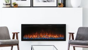 Modern Flames: 50" Spectrum Slimline Wall Mount/Recessed Fireplace