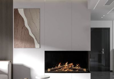 Ortal: Two Sided Corner Fireplace 60HH - Double Glass