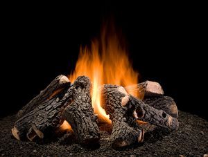 Hargrove: Grand Oak Series Wilderness Oak 30" Outdoor Firepit Log Set (8-piece)