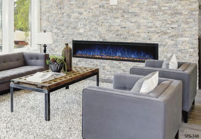 Modern Flames: 74" Spectrum Slimline Wall Mount/Recessed Fireplace