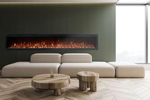 Modern Flames: 100" Spectrum Slimline Wall Mount/Recessed Fireplace