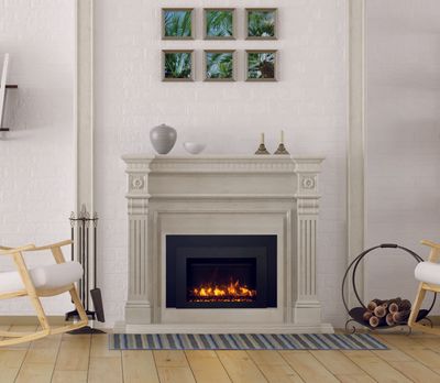 Ambiance: 30-Inch Electric Insert - Black Steel Surround & Overlay