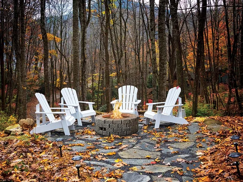 Fire Garden outdoor gas fire pit table on a patio