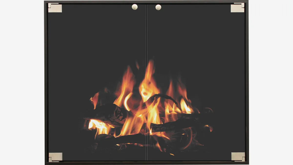 Stoll Elite Thinline modern fireplace glass door