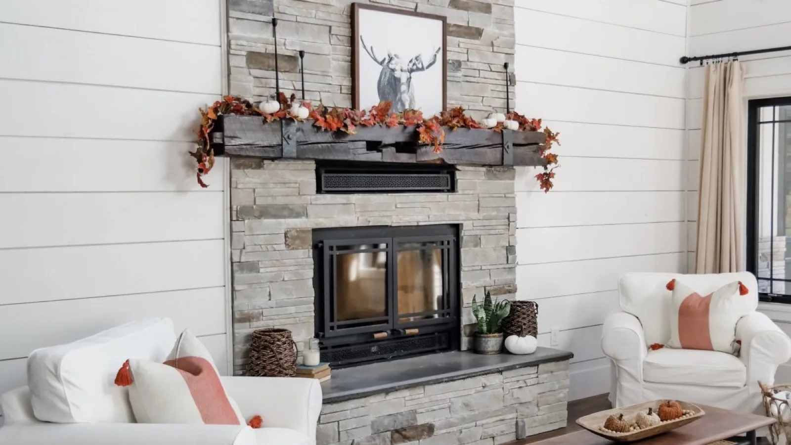 Versetta Stone Mission Point Ledgestone fireplace